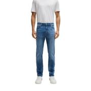 Hugo Boss Slim Fit Denim Jeans Cashmere Effekt Blue, Herr