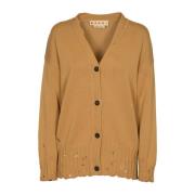 Marni Stiliga Cardigan Sweaters Brown, Dam