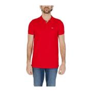 Tommy Jeans Bomull Polo Skjorta Vår/Sommar Kollektion Red, Herr