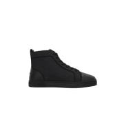 Christian Louboutin Svarta Sneakers Hög Topp Louis Orlato Black, Herr