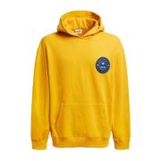 Guess Gul Logo Hoodie Bomull Yellow, Herr