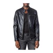 Jack & Jones Eco-Läder Herrjacka Höst/Vinter Kollektion Black, Herr