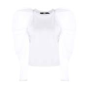 Karl Lagerfeld Organza Puffy Top i Vitt White, Dam