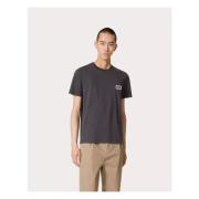 Valentino Bomull T-shirt med VLogo-patch Gray, Herr