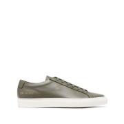 Common Projects Gröna Lädersneakers med Signatur Siffermotiv Green, He...