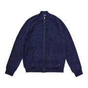 Polo Ralph Lauren Navy Blue Zip Mock Sweatshirt Blue, Herr