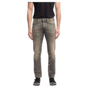 Denham Straight Fit Svart Stretch Jeans Black, Herr