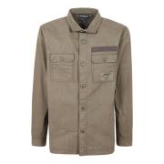 Barbour Bomullovershirt med knappstängning Brown, Herr