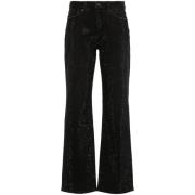 Purple Brand Kristallprydd Denim Jeans Black, Dam