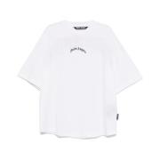 Palm Angels Vit Crew Neck Kortärmad T-shirt White, Herr