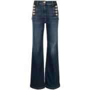 Elisabetta Franchi 104 Pantalone - Stilfull och Bekväm Blue, Dam