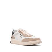 Ghoud Beige Läder Sneakers med Broderade Detaljer Beige, Herr