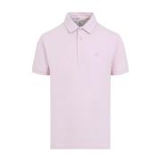 Etro Tryckt Underkrage Polo Roma Stil Pink, Herr