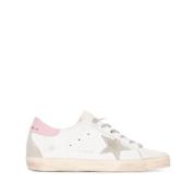 Golden Goose Sneakers i slitet läder med stjärnpatch White, Dam