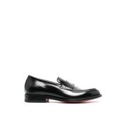 Santoni Klassiska Svarta Guinn Loafers Black, Herr