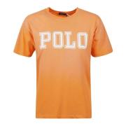 Ralph Lauren Logo-tryckt Crewneck T-shirt Orange, Dam