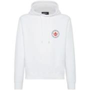 Dsquared2 Hoodie med Logo Print White, Herr