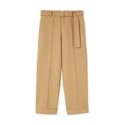 Jil Sander Kamelull Veckade Byxor Brown, Herr