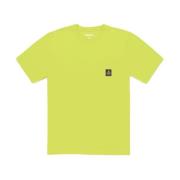 RefrigiWear Gul Bomull Tee med Logo Yellow, Herr