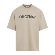 Off White Bookish Skate Tee i Creme Brulee Beige, Herr