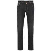 Jacob Cohën Super Slim Svart Bomull Jeans Black, Herr