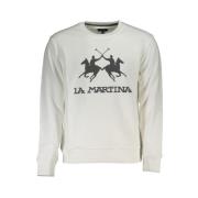 La Martina Elegant långärmad sweatshirt med rund hals White, Herr