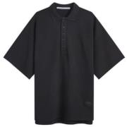 Alexander Wang Oversized Polo Tee med Dome Logo Black, Dam