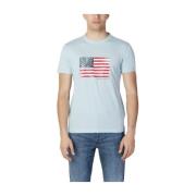 U.s. Polo Assn. Blå Bomull Herr Vår/Sommar T-shirt Blue, Herr