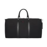 Kiton Läder Gym Duffle Väska Black, Herr