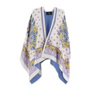 Etro Blommig Jacquard Ullcape Multicolor, Dam