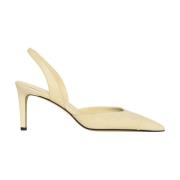 Kiton Suede Slingback Pumps Beige, Dam