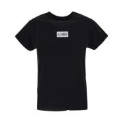 MM6 Maison Margiela T-shirt i bomull med kort ärm Black, Dam