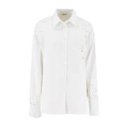 Ermanno Scervino Elegant Blommig Spets Skjorta White, Dam