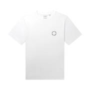 Daily Paper Kortärmad T-shirt med Ribbstickad Rund Hals White, Herr