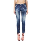 Dsquared2 Stiliga Jeans för Män Blue, Dam