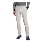 Kiton Stretch Bomull Glaciärgrå Slim Fit Byxor Gray, Herr