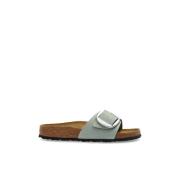 Birkenstock Slides Madrid Big Buckle Blue, Dam