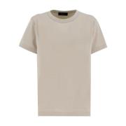 Fabiana Filippi Diamanttråd Jersey T-shirt Gray, Dam