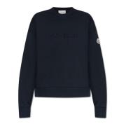 Moncler Sweatshirt med logotyp Blue, Dam