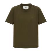 Ami Paris T-shirt med logotyp Green, Dam