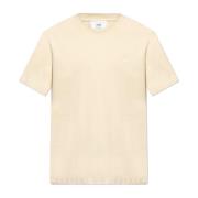 Ami Paris T-shirt med logotyp Beige, Herr