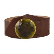 Alberta Ferretti Läderaccessoar Brown, Unisex