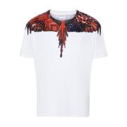 Marcelo Burlon Wings Print Bomull T-shirt White, Herr