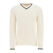 Marni V-neck Knitwear White, Dam