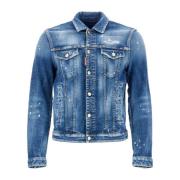 Dsquared2 Vintage Navy Denim Jacket Blue, Herr