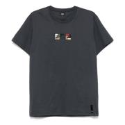 Fendi Broderad Crew Neck T-shirt Grå Gray, Herr