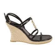 Tory Burch Espadrill Kilklack Sandaler Black, Dam