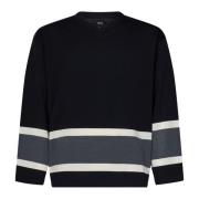 Stüssy Svart Stickad Hockeytröja Aw24 Black, Herr