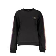 Cavalli Class Svart bomullsweatshirt för kvinnor Black, Dam