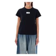 MM6 Maison Margiela Etiquette T-shirt Black, Dam